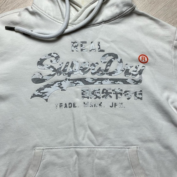 SuperDry Hoodie White - Picture 2 of 13